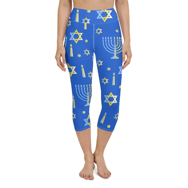 Hanukkah Yoga Capris Rugged Women's Outdoor 