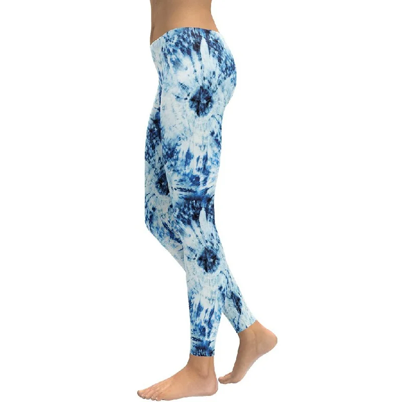 Tie Dye Indigo Leggings Preppy Women's College