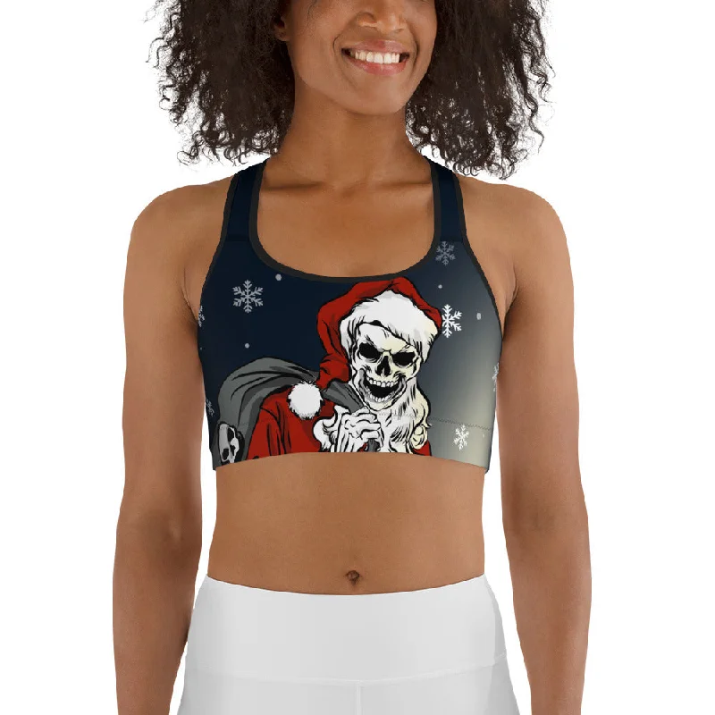 Goth Christmas Sports Bra Bold Women's Statement