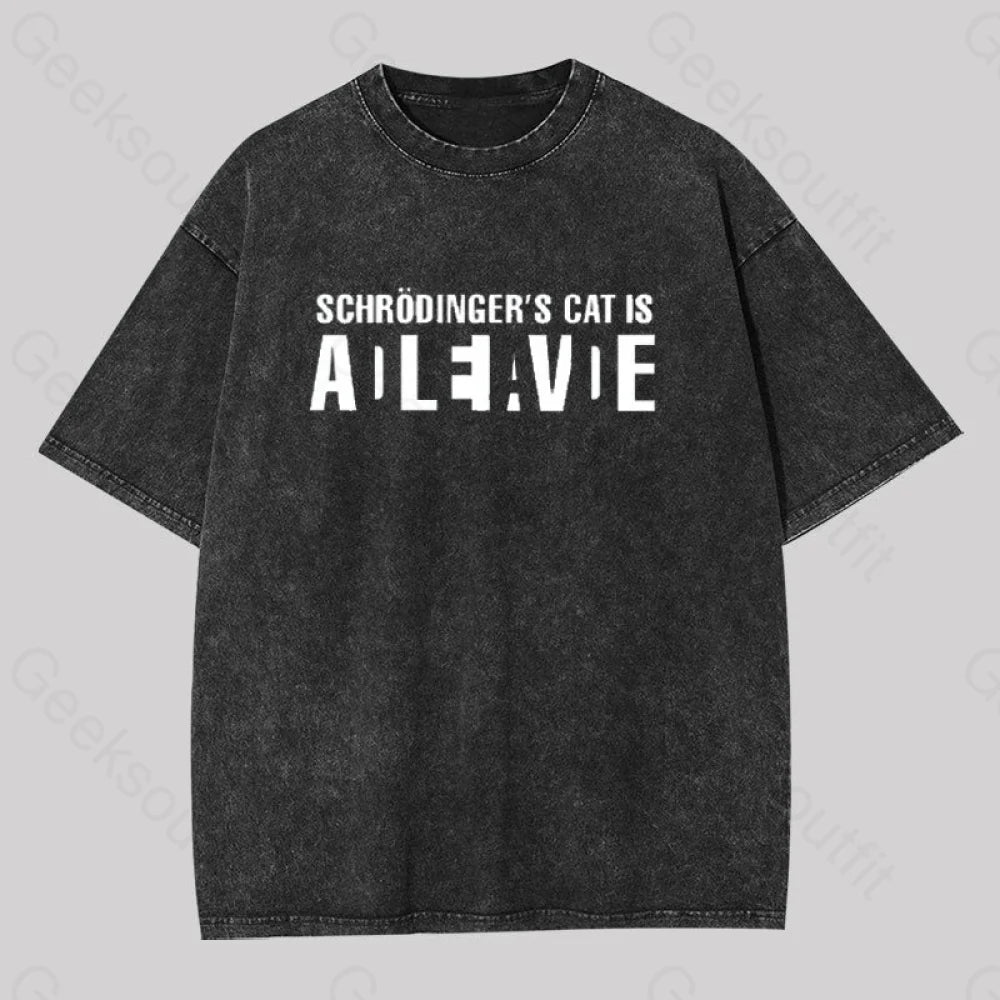 Schr?dinger's Cat ADLEIAVDE Washed T-shirt Dapper Women's Bow - adorned