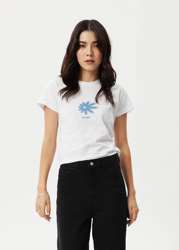 AFENDS Womens Petal - Baby Tee - White Relaxed Women's Beachy