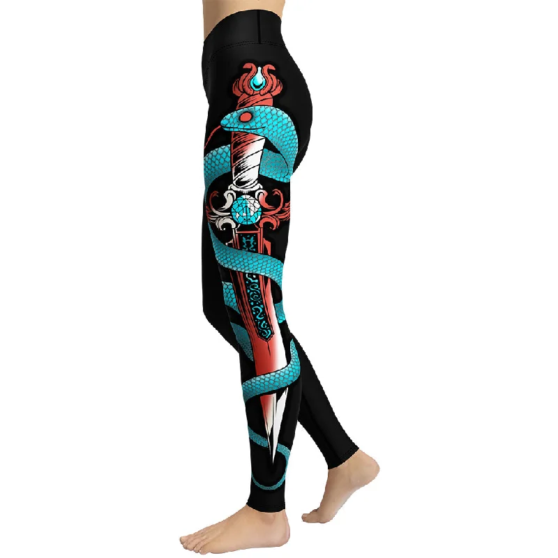 Snake & Sword Yoga Leggings Hip Women's Urban