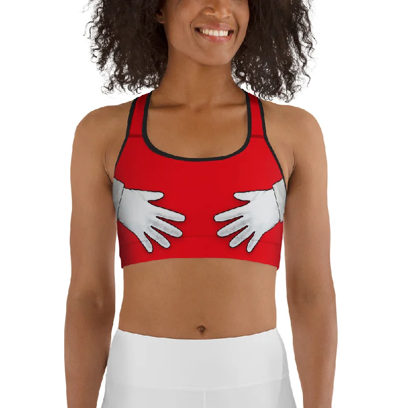 Naughty Santa Outfit Sports Bra Practical Women's Quick - dry