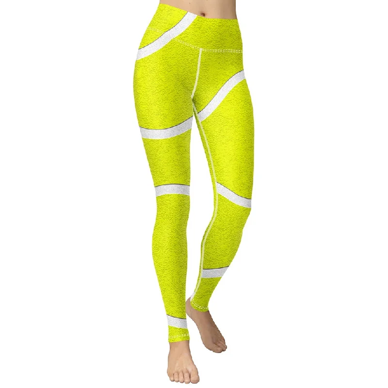 Tennis Ball Yoga Leggings Confident Women's Power