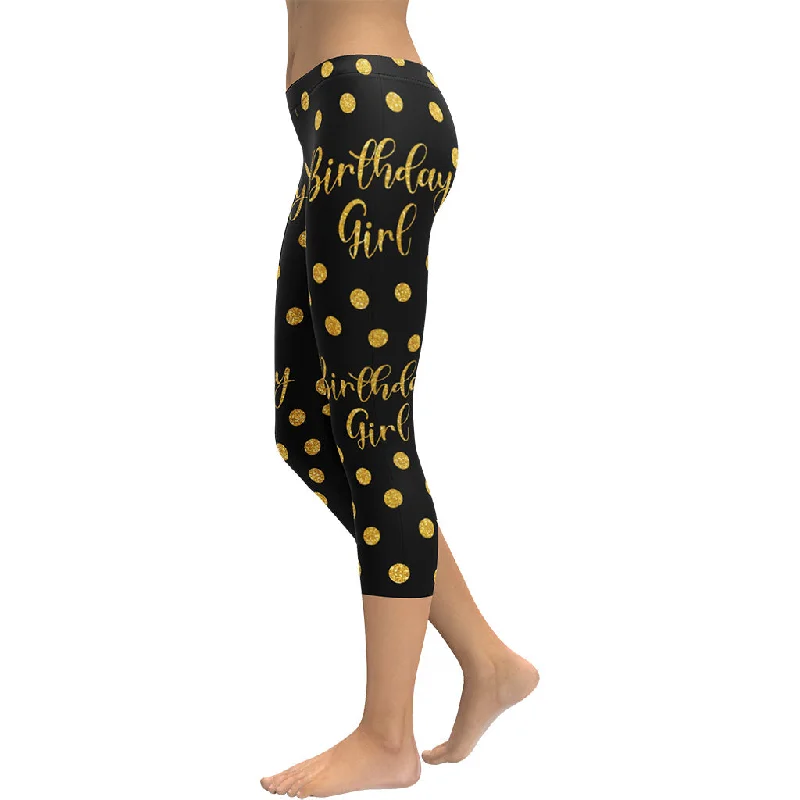 Golden Birthday Girl Capris Casual Women's Japanese 