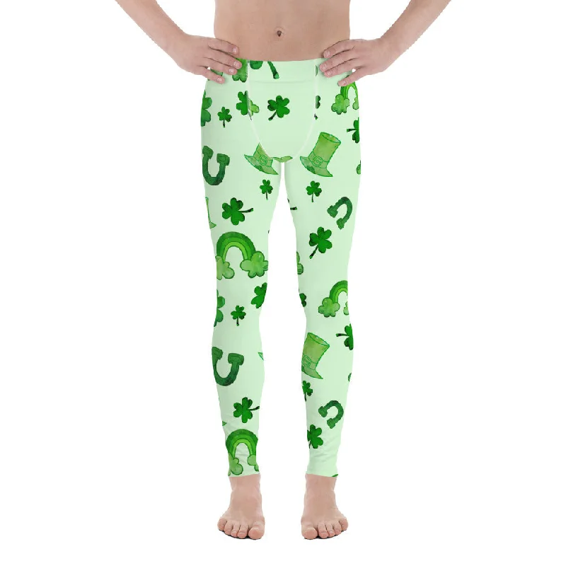 Watercolor St. Patrick's Day Men's Leggings Business