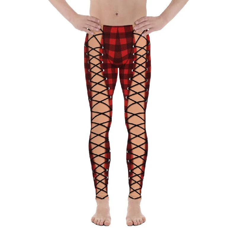 Christmas Lace Up Men's Leggings Dynamic Women's Moto