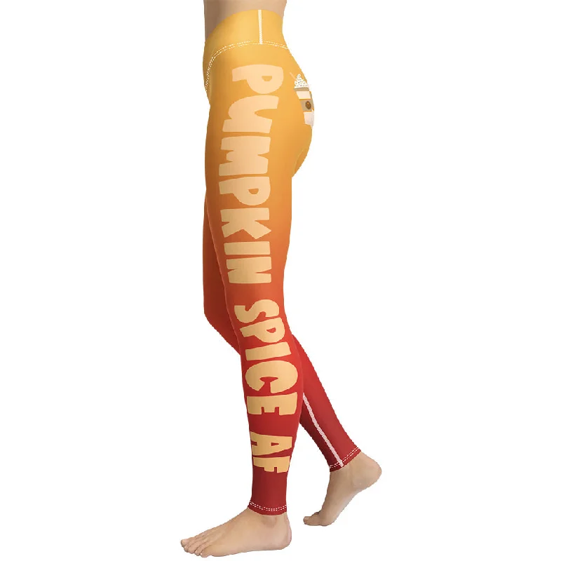 Pumpkin Spice AF Yoga Leggings Earthy Women's 