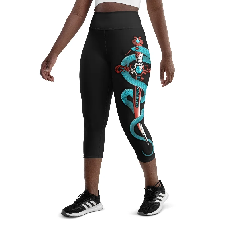 Snake & Sword Yoga Capris Earthy Women's 