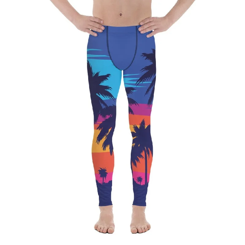 Sunset Men's Leggings Hip Women's Retro