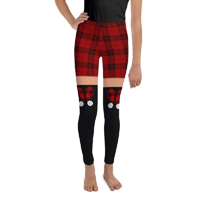 Tartan Shorts Youth Leggings Trendy Women's Oversized