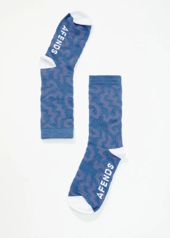 AFENDS Unisex Icebergs - Crew Socks - Arctic Sporty Women's Tennis