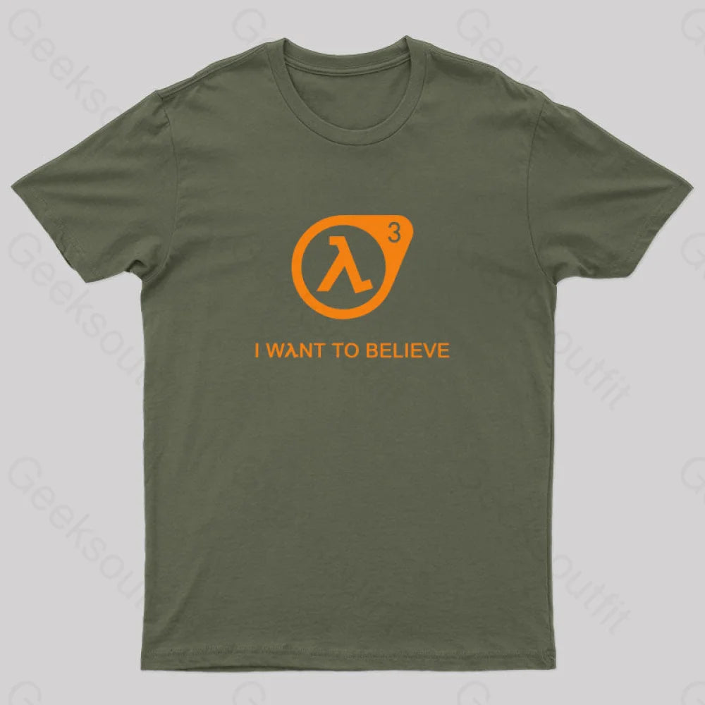 Half Life - 3 I Want to Believe Geek T-Shirt Feminine Women's Style 