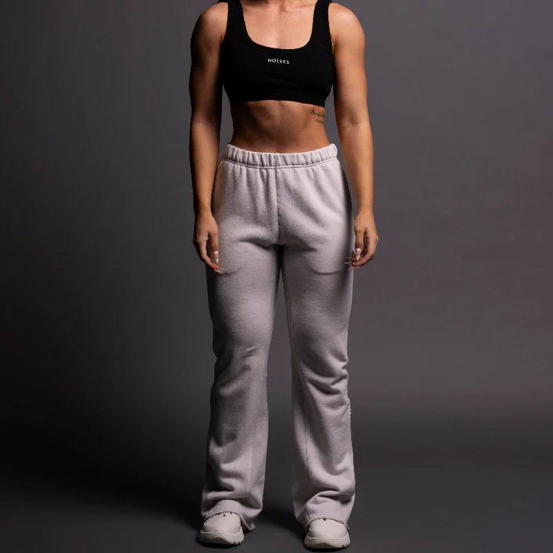 Dual She Flare Sweat Pants in Stone Modern Women's 