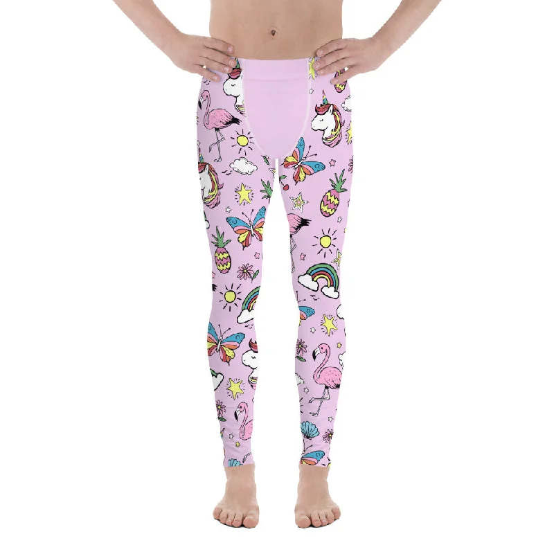 Unicorn Print Men's Leggings Australian Beach