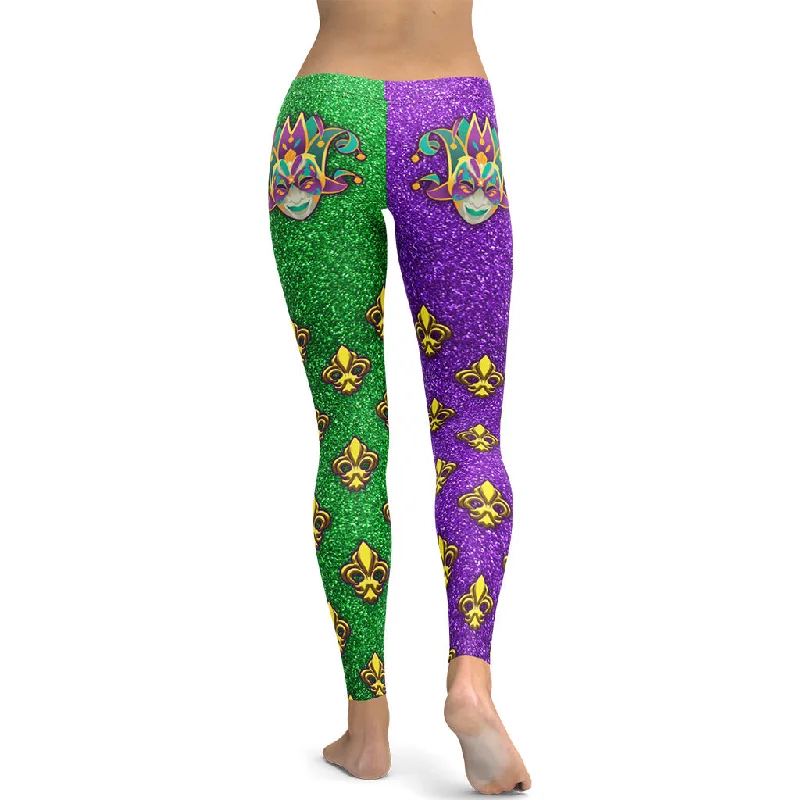 Mardi Gras Mask Leggings Business