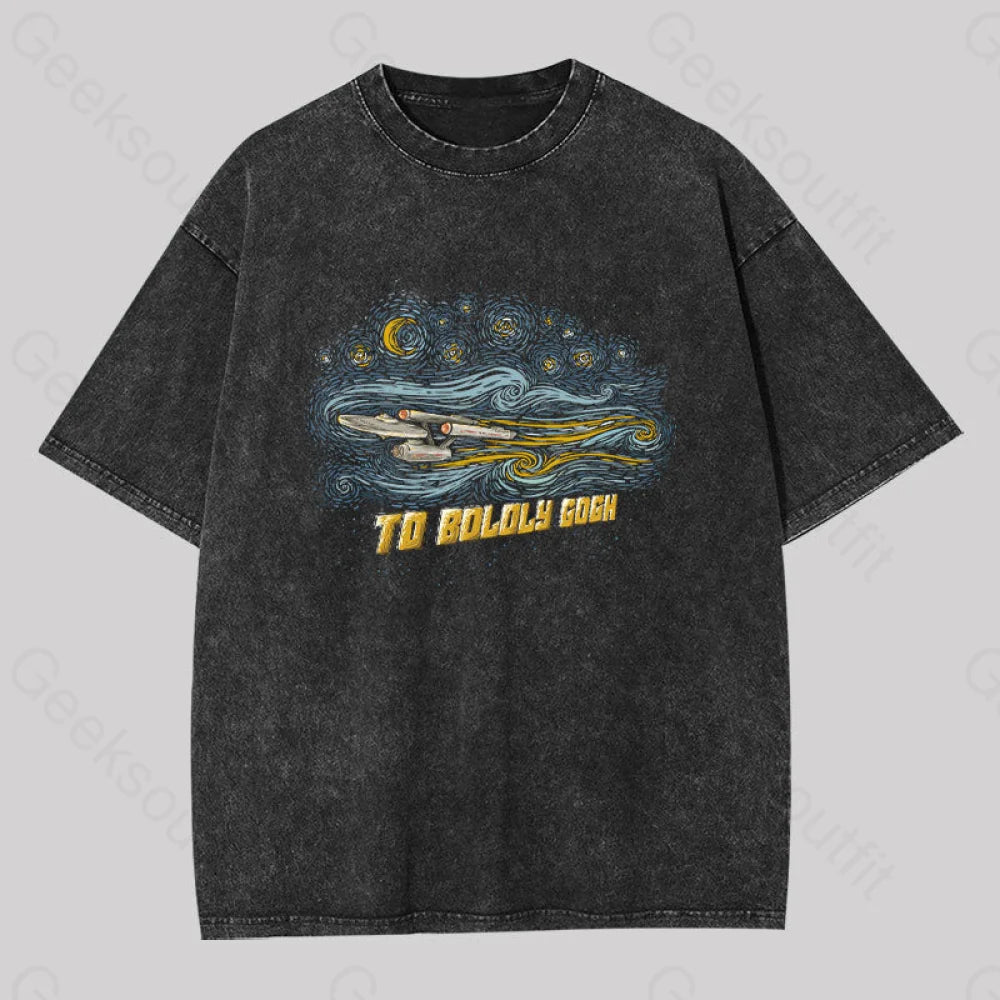 To Boldly Gogh Washed T-shirt Compression