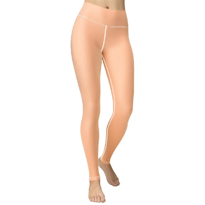 Peach Fuzz Yoga Leggings Dapper Women's Bow - adorned