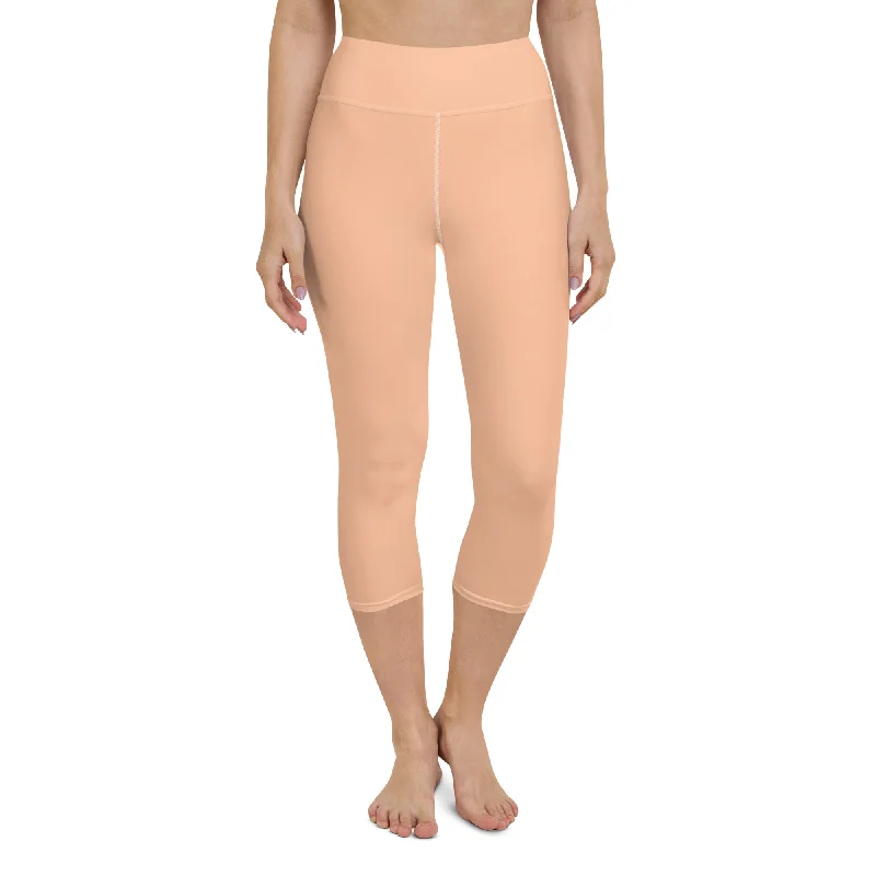 Peach Fuzz Yoga Capris Compression