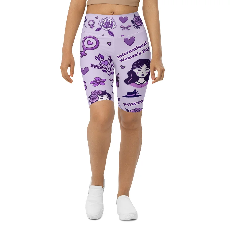 Empowered Women Biker Shorts Cashmere