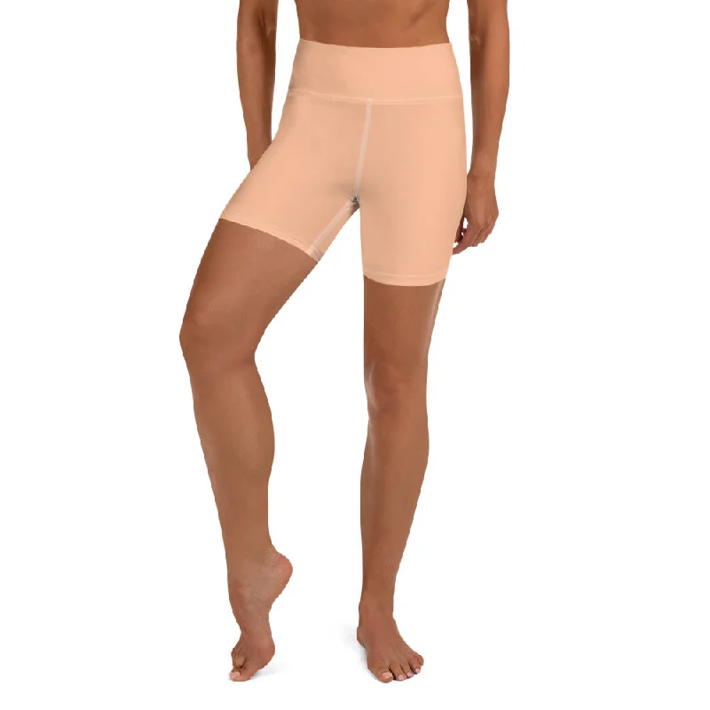 Peach Fuzz Yoga Shorts Practical Women's Quick - dry