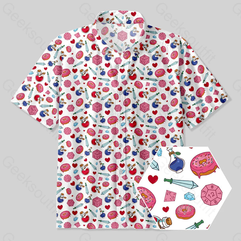 Colorful Donuts DND Button Up Pocket Shirt Earthy Women's Hemp - based