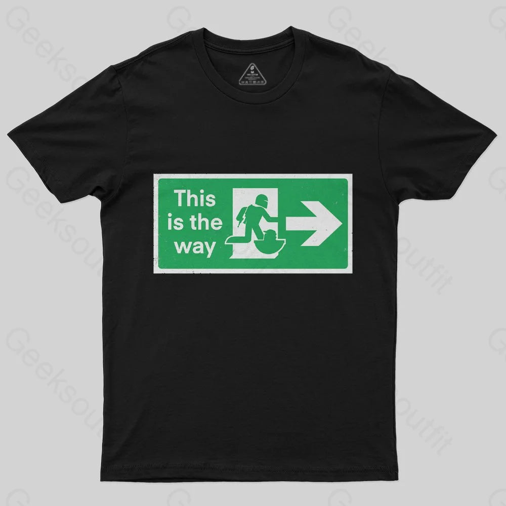 Exit Sign T-Shirt Classic Women's Pin - striped