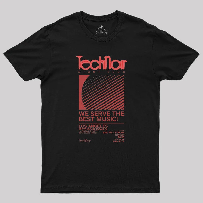 Retro 80s Technoir Nightclub from the Terminator Geek T-Shirt Modern Women's Tech