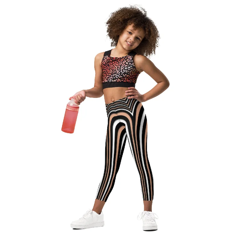 Heart Shaped Illusion Kid's Leggings Practical Women's Quick - dry