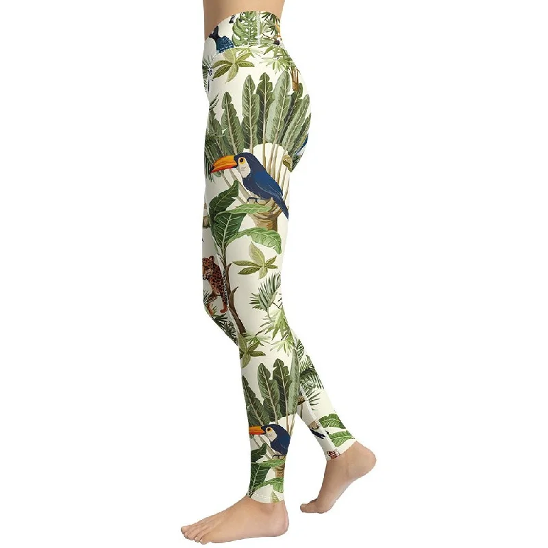 Animal Kingdom Yoga Leggings Monochromatic Office Style