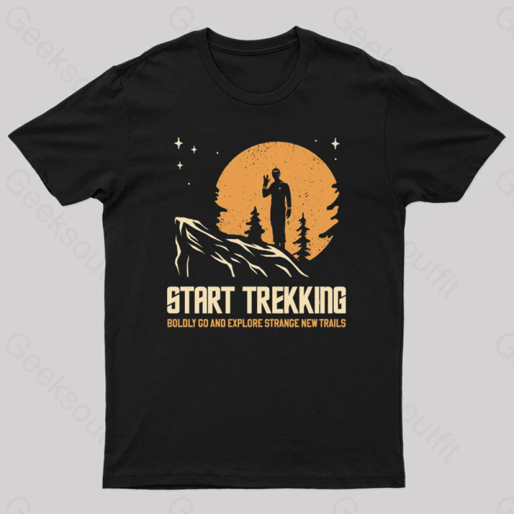 Start Trekking Geek T-Shirt Preppy Women's College
