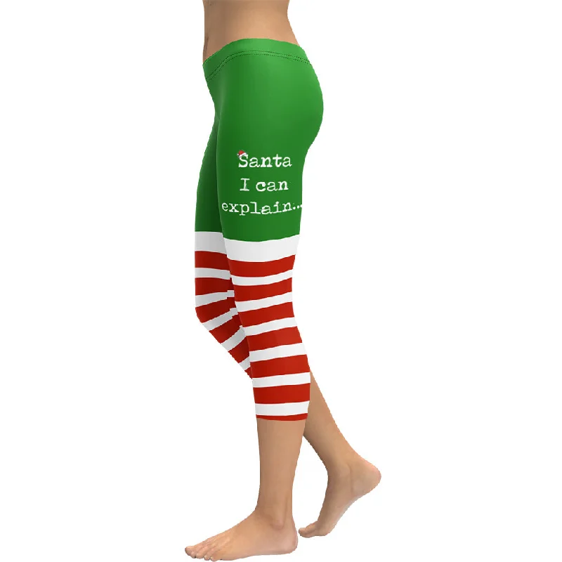 Santa I Can Explain Capris European