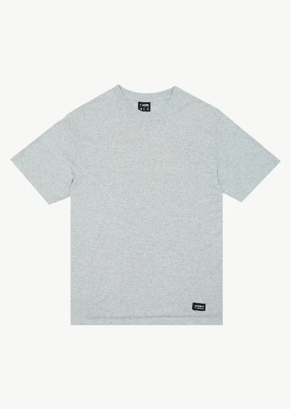 AFENDS Mens Classic - Retro Fit Tee - Shadow Grey Marle Adventure