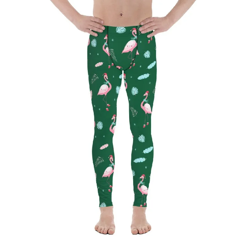 Christmassy Flamingos Men's Leggings Feminine Women's Style 
