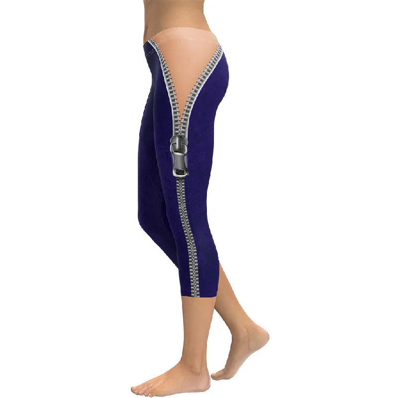 Open Zipper Capris Modern Women's Tech