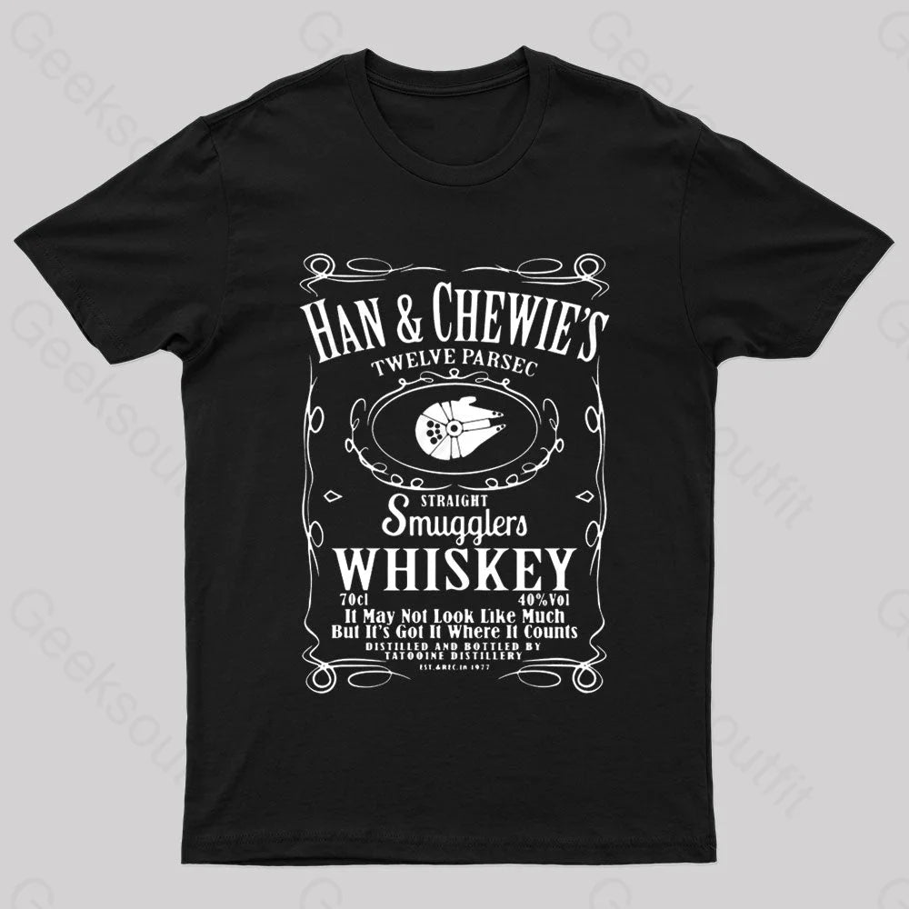Han&Chewie's Twelve Parsec Whiskey Geek T-Shirt Feminine Women's Style 