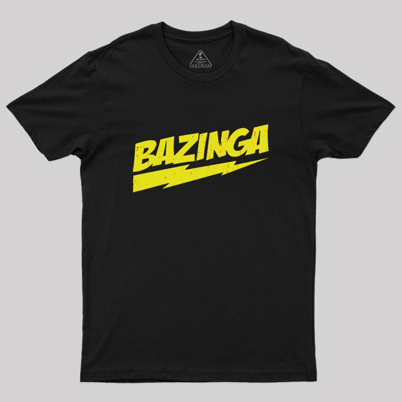 Bazinga Geek T-Shirt Classic Women's Pin - striped