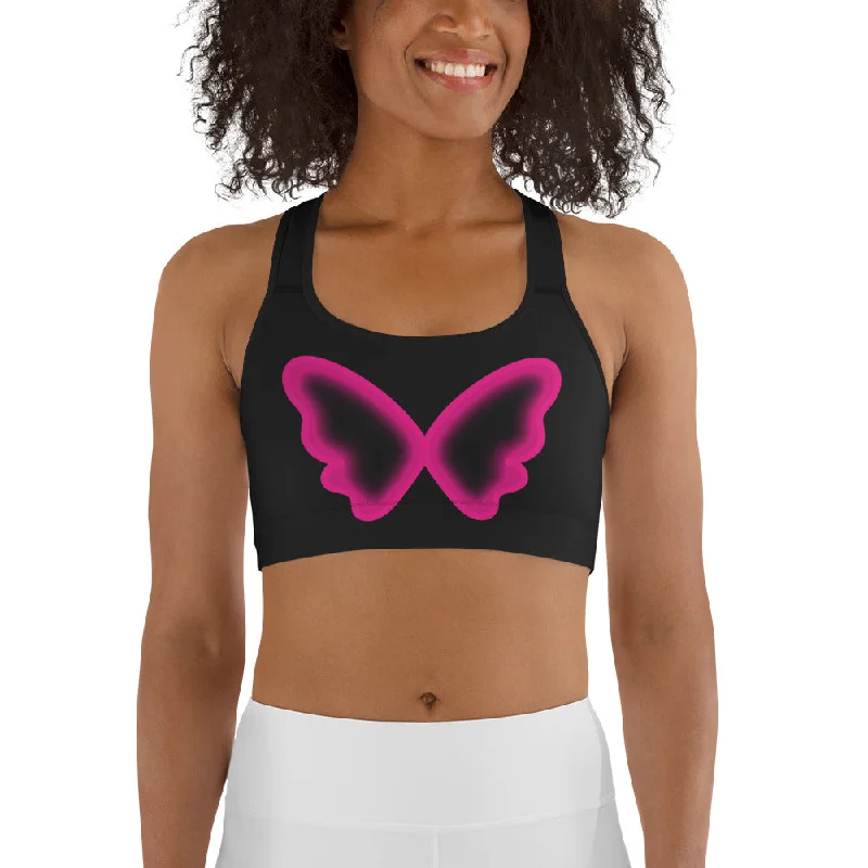 Butterfly Shaped Sports Bra Geometric