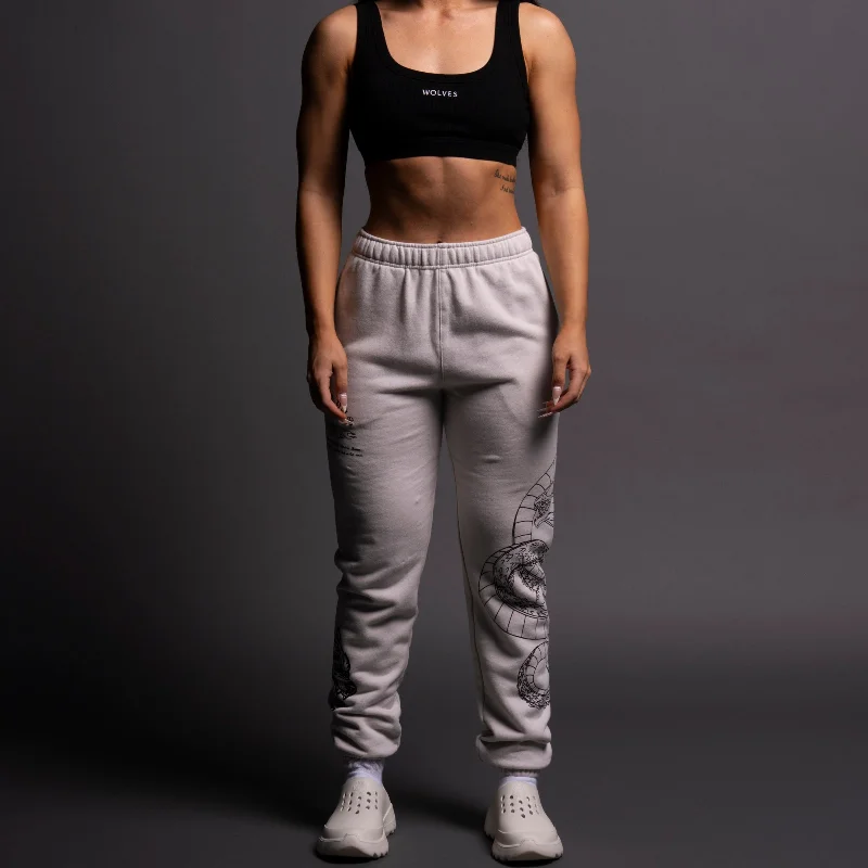 Our Wish She Post Lounge Sweats in Stone Monochromatic Office Style