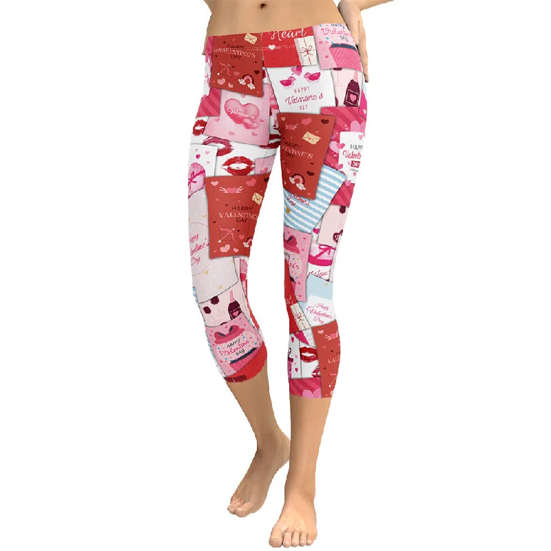 Valentine's Day Cards Capris Bold Women's Statement