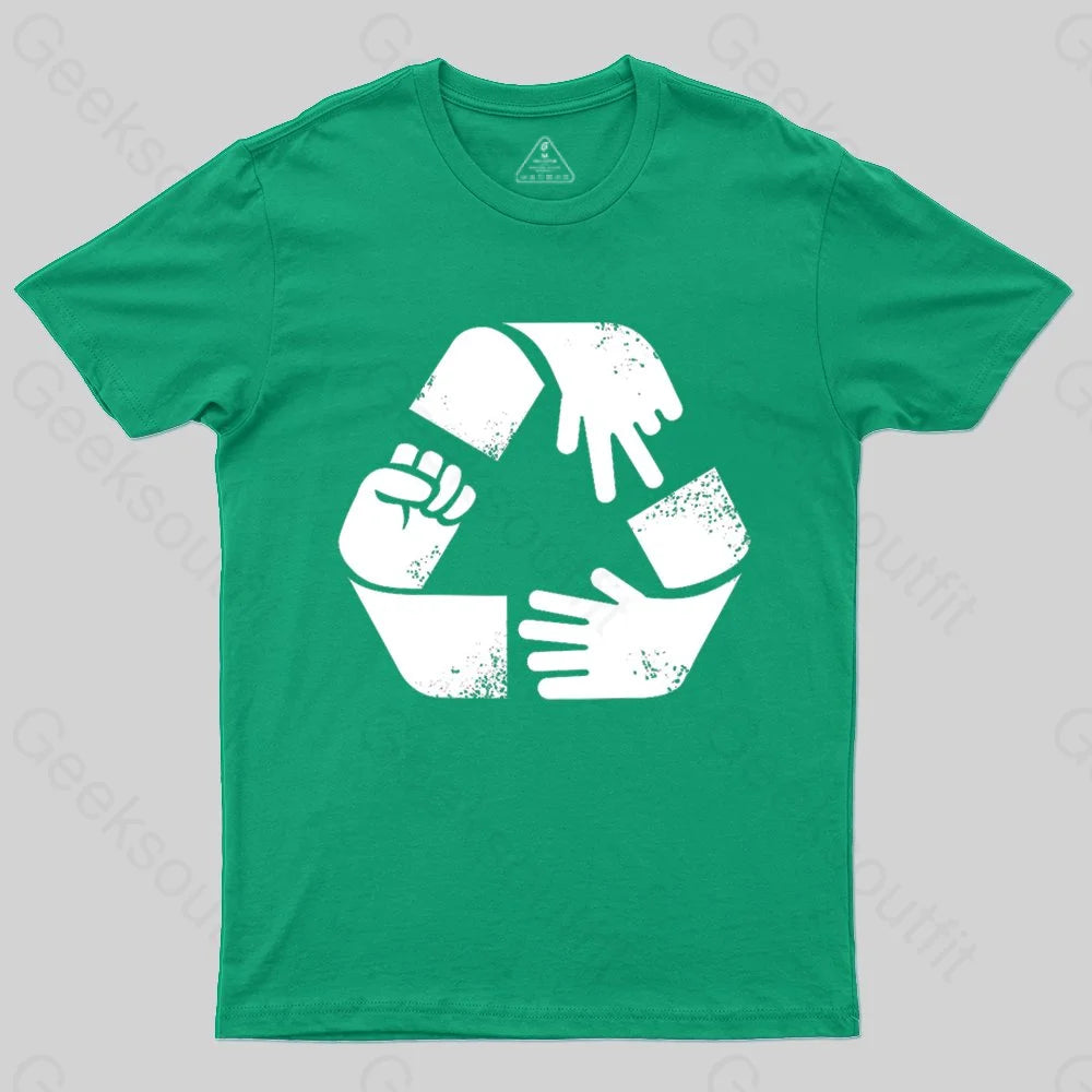 Rock Paper Scissors Recycle T-shirt Australian Beach