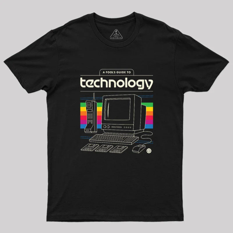 A Fool's Guide to Technology Geek T-Shirt Sharp Women's Italian