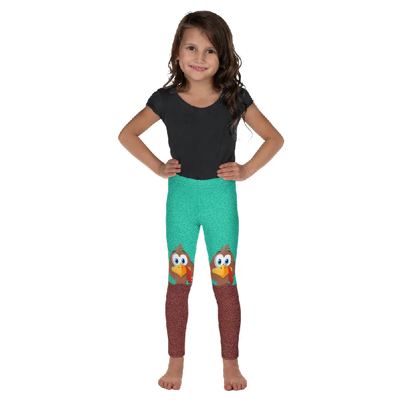 Peeking Turkey Kid's Leggings Confident Women's Power