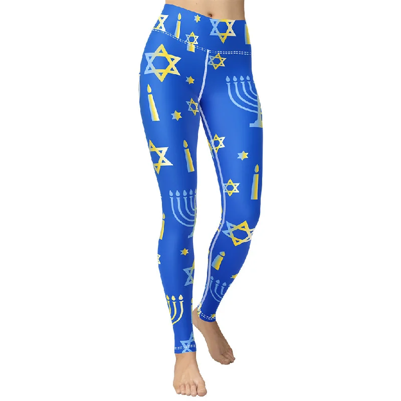 Hanukkah Yoga Leggings Elegant Women's Formal 