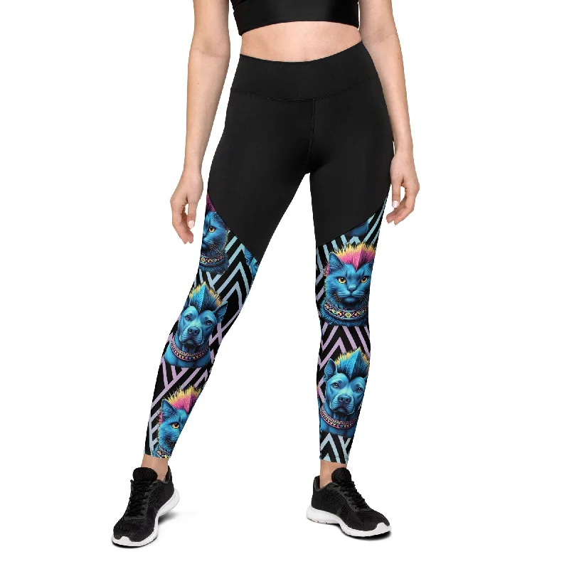 Mohawk Cats & Dogs Compression Leggings performance