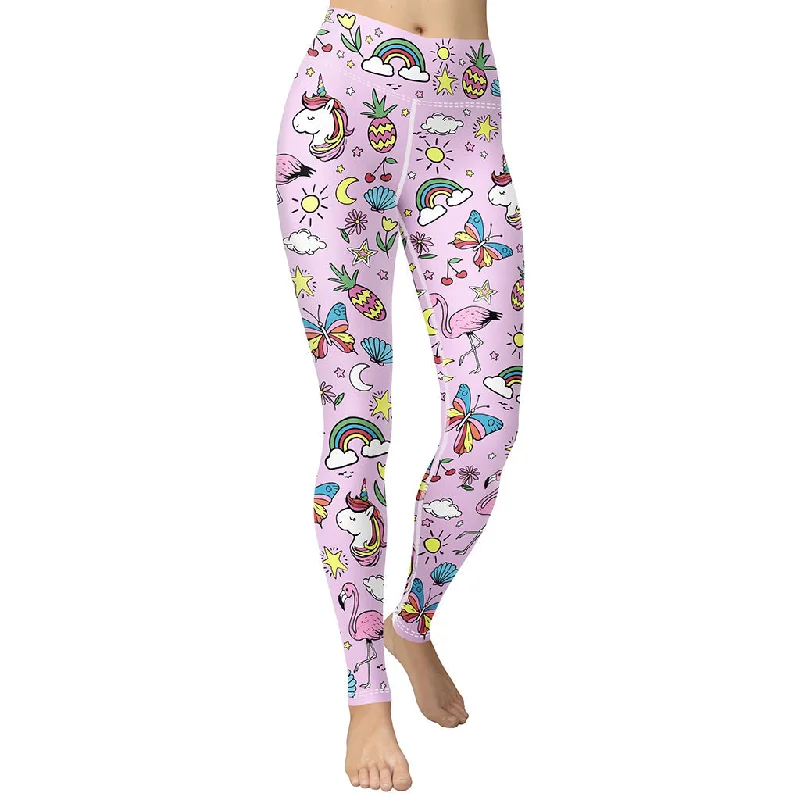 Unicorn Print Yoga Leggings Refined Women's 