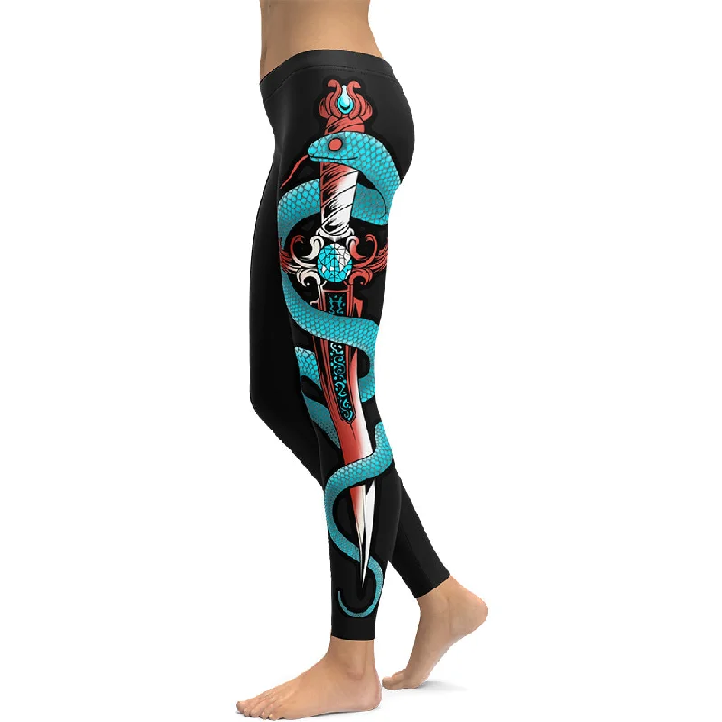 Snake & Sword Leggings Polished Women's Silk