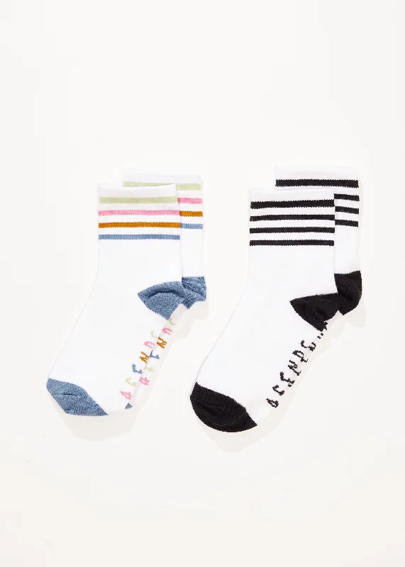 AFENDS Womens Funhouse - Socks Two Pack - Multi Edgy Women's Punk