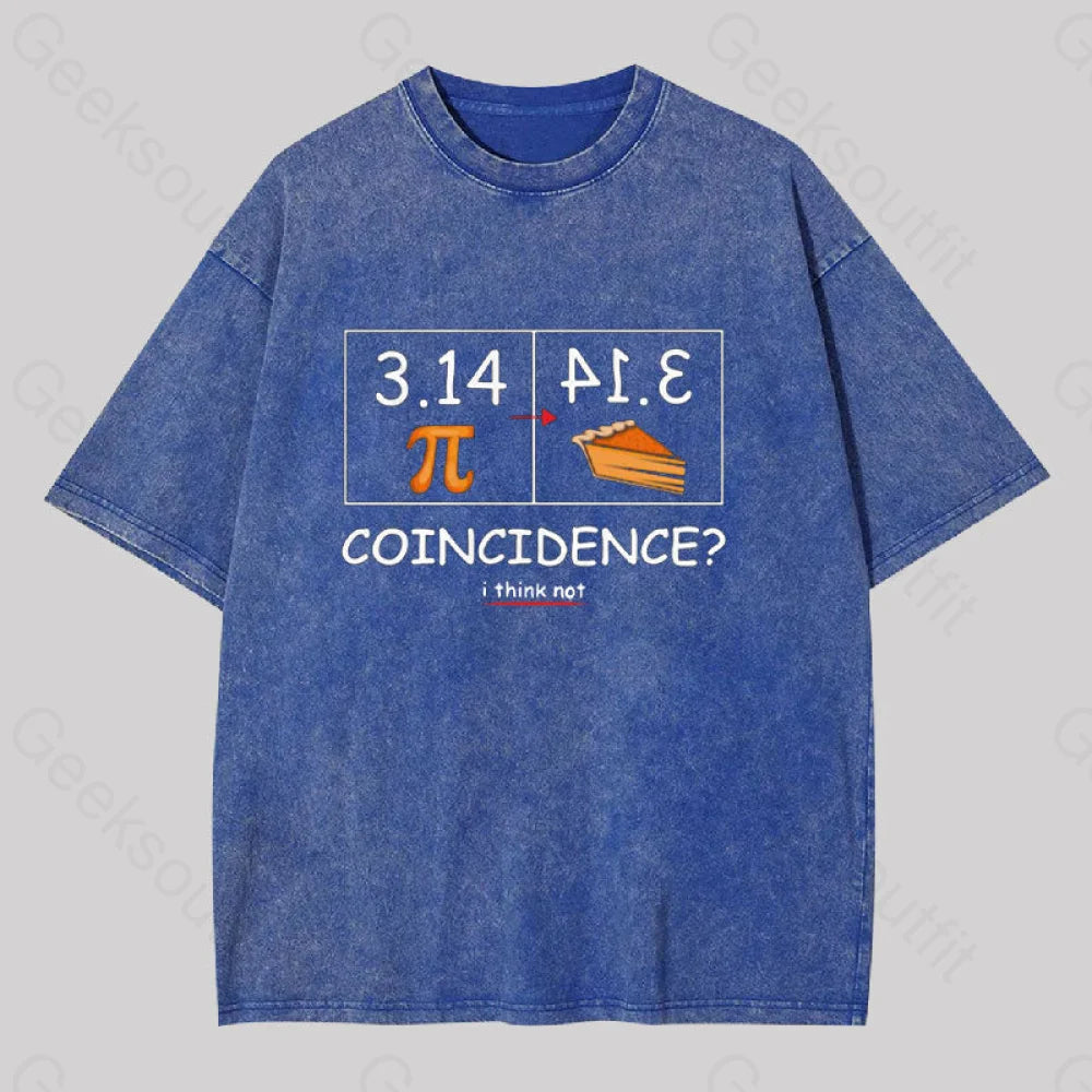 Pi Pie Math Professor Geek Washed T-shirt French