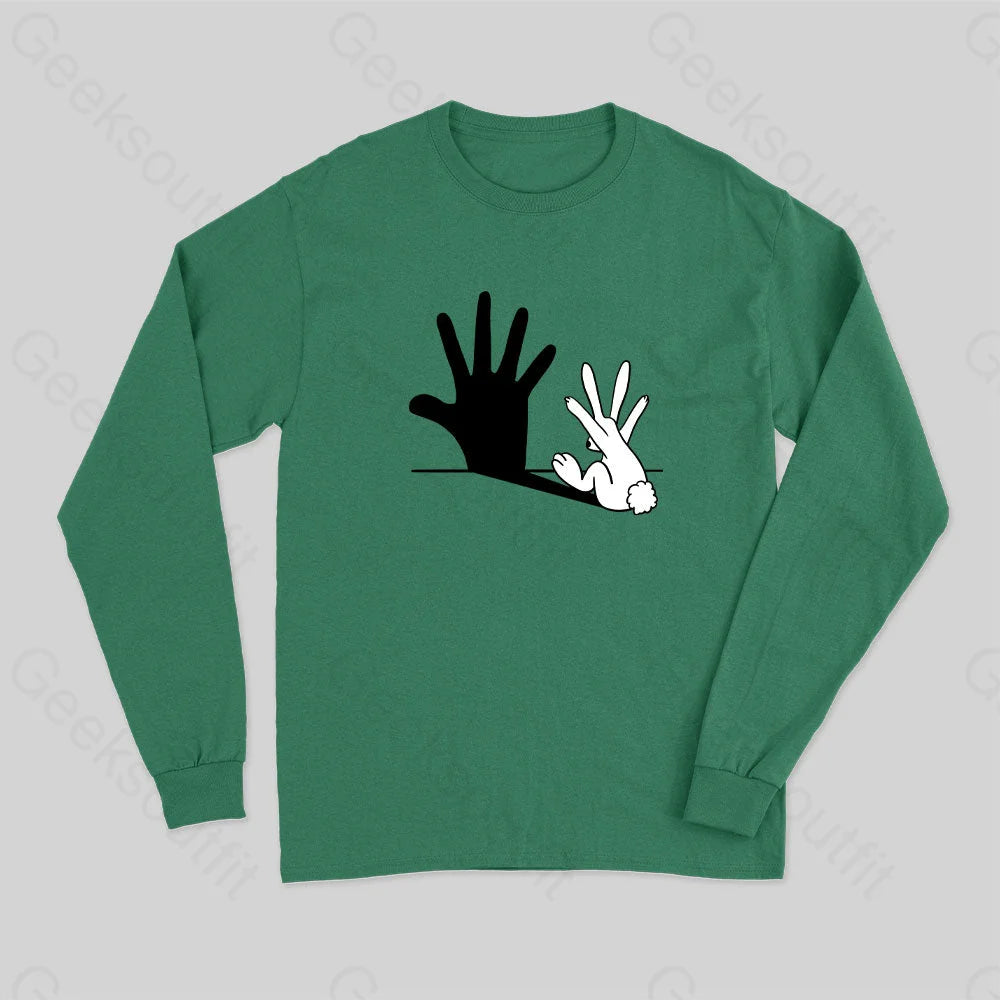 Rabbit Hand Shadow Funny T-Shirt Youthful Women's Anime - inspired